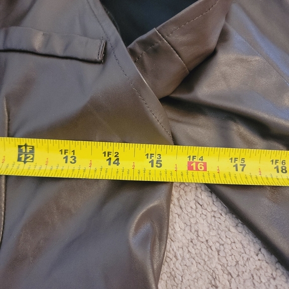 Cider Faux Leather Cut Out Blazer M - Picture 8 of 9